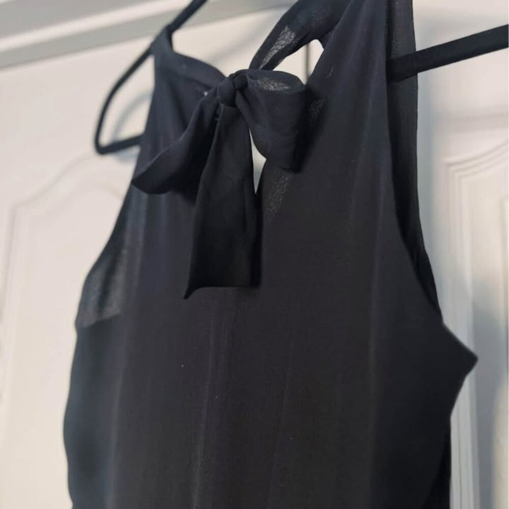 🖤 90s-Style Ann Taylor Black Silk Flounce Dress – Size 6 🖤 - Picture 6 of 8